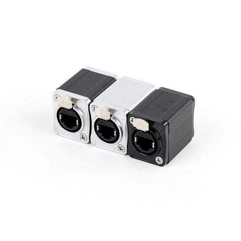 10Pcs RJ45 Feedthrough Coupler,STP CAT6 Network Female Straight Converter Ethernet Cable Extension Signal Adapter(Waterproof-Black-BK) in Kuwait