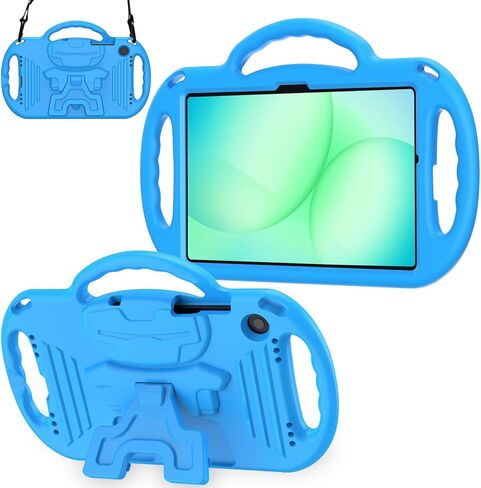 AVAWO Kids Case for Samsung Galaxy Tab A9+/A9 Plus 11 Inch 2023 Case, with Strap, Shockproof Lightweight Handle Stand 2023 Model (SM-X210/X216/X218) with Lanyard, Blue in Kuwait
