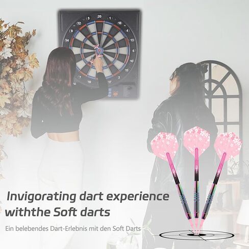 CyeeLife Soft Tip Darts Set - Professional Darts Plastic Tip Sets with Brass Barrel + 6 Shaft + 6 Standard Flights + Portable Case for Electronic Dartboard in Kuwait