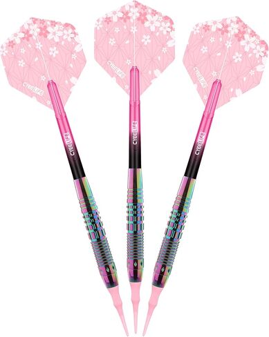 CyeeLife Soft Tip Darts Set - Professional Darts Plastic Tip Sets with Brass Barrel + 6 Shaft + 6 Standard Flights + Portable Case for Electronic Dartboard in Kuwait