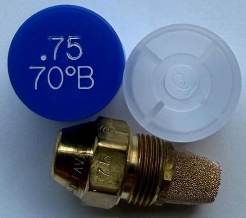 ثلاث (3) عبوات - فوهة موقد الزيت، .75 70 ب، غطاء أزرق للرذاذ الصلب .75 70 ب فوهة زيت .75 جالون في الدقيقة مع رذاذ صلب 70 درجة - 3 عبوات in Saudi Arabia