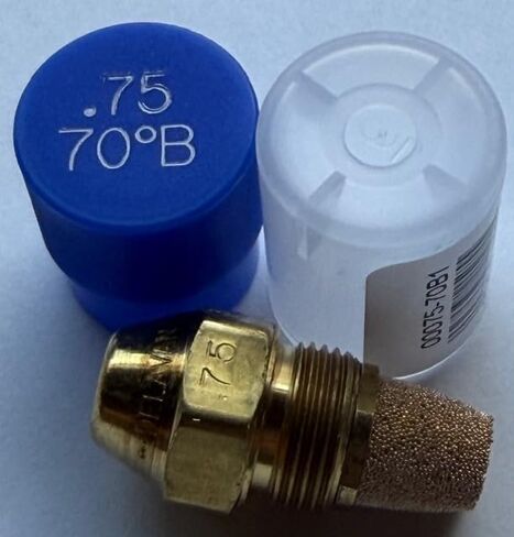ثلاث (3) عبوات - فوهة موقد الزيت، .75 70 ب، غطاء أزرق للرذاذ الصلب .75 70 ب فوهة زيت .75 جالون في الدقيقة مع رذاذ صلب 70 درجة - 3 عبوات in Saudi Arabia