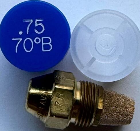 ثلاث (3) عبوات - فوهة موقد الزيت، .75 70 ب، غطاء أزرق للرذاذ الصلب .75 70 ب فوهة زيت .75 جالون في الدقيقة مع رذاذ صلب 70 درجة - 3 عبوات in Saudi Arabia