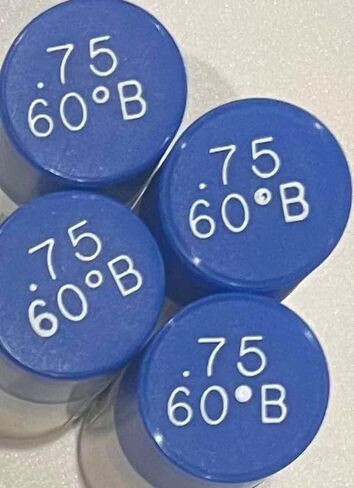 أربع عبوات - فوهة موقد الزيت، .75 60 ب، غطاء أزرق للرذاذ الصلب .75 60 ب فوهة زيت .75 جالون في الدقيقة مع رذاذ صلب بزاوية 60 درجة in Saudi Arabia