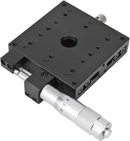 Kikumi Linear Table, Linear Table Actuator Semx80s Micrometer Manual Sliding Table Step Cross Roller Guide 80 x 80 mm Platform in Kuwait