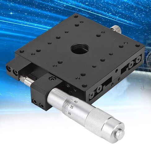 Kikumi Linear Table, Linear Table Actuator Semx80s Micrometer Manual Sliding Table Step Cross Roller Guide 80 x 80 mm Platform in Kuwait