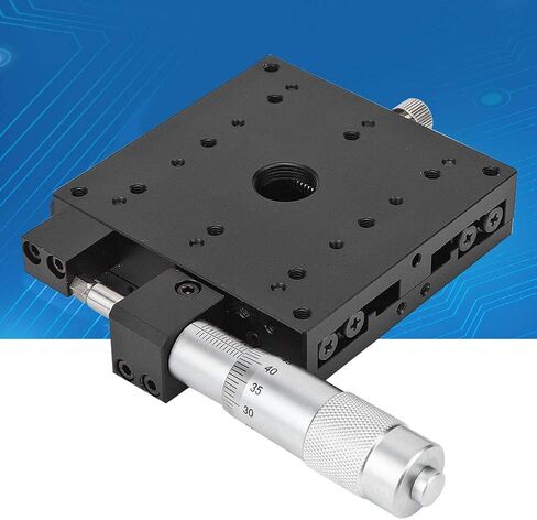 Kikumi Linear Table, Linear Table Actuator Semx80s Micrometer Manual Sliding Table Step Cross Roller Guide 80 x 80 mm Platform in Kuwait