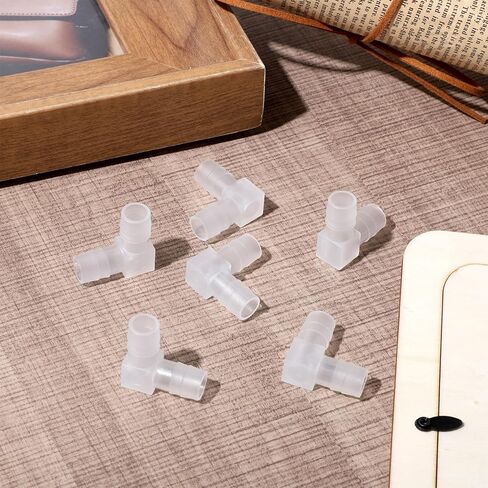 6 PCS 3/8" Hose Id 90 Degree Elbow Barb Fitting, Plastic Hose Barb 90 Degree Elbow L Fitting 2 Way Equal Barbed Joint Splicer Mender Union Adapter for Boat Aquarium in Saudi Arabia