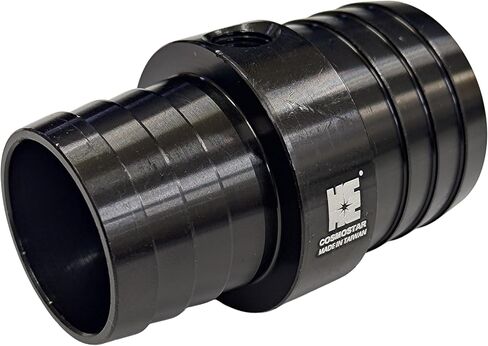 Cosmostar 1-1/4" to 1-1/2" Radiator Hose Barb Coupler Adapter with 1/8" NPT Steam Port for LS Swap – Aluminum Coolant Crossover Splice for Steam Vent Radiator Hose Fitting (Black)-NN2024N02 in Saudi Arabia