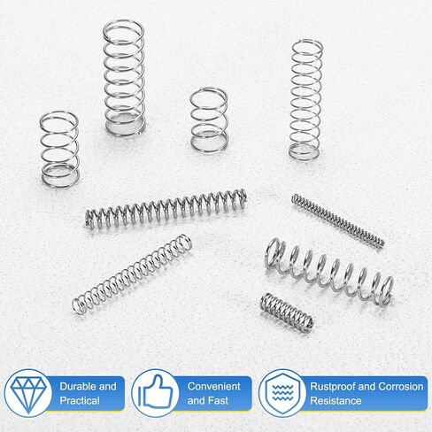 uxcell 25Pcs Compression Spring, 304 Stainless Steel 10mm OD 0.8mm Wire 40mm Length Mechanical Spring for Shop Home Repair Project, Silver Tone in Saudi Arabia