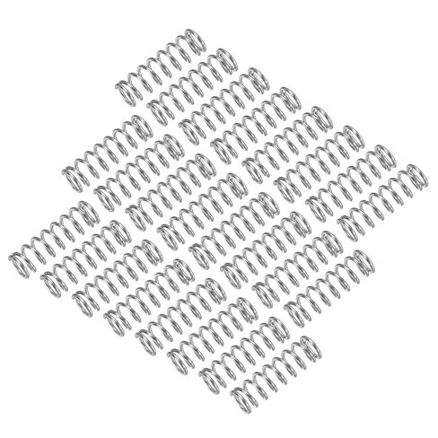 uxcell 25Pcs Compression Spring, 304 Stainless Steel 10mm OD 0.8mm Wire 40mm Length Mechanical Spring for Shop Home Repair Project, Silver Tone in Saudi Arabia