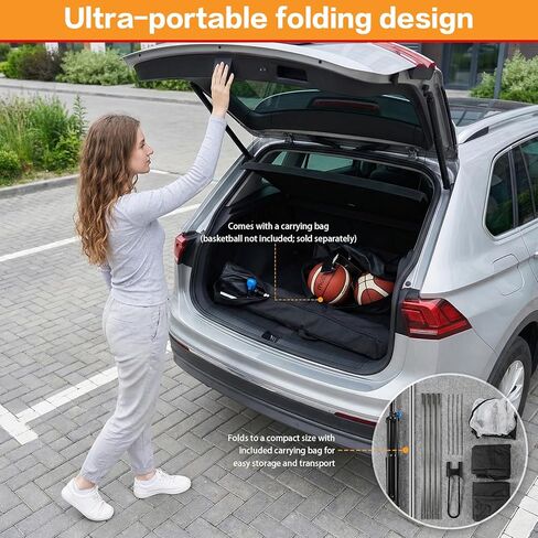 Returner Machine with 180° Rotating Track Adjustable Height Basketballs Return Attachment with Net Return System Portable Hoop Trainer Tripod for Efficient Training in Kuwait