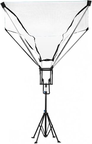 Basketball Rebounder with 180° Rotating Track Adjustable Height Basketballs Return Attachment with Net Return System Portable Hoop Trainer Tripod for Continuous Solo Practice in Kuwait