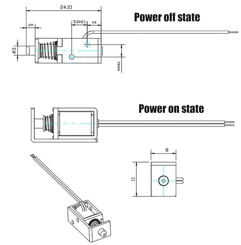 2 قطعة تيار مستمر 12 فولت دفع سحب صغير الملف اللولبي الخطي الكهربائي 3 مللي متر السكتة الدماغية إطارات صغيرة المحرك الكهربائي المغناطيس الملف اللولبي DS-0415 in Kuwait