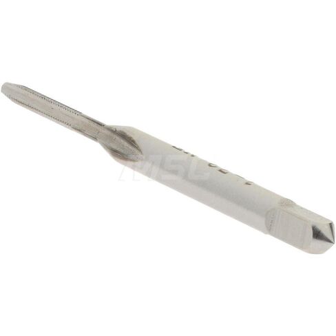 Straight Flute Tap, #1-72 UNF, 2 Flute, Plug Chamfer, 2B Class of Fit, High-Speed Steel, Bright/Uncoated Finish, 3/8" Thread Length, 1-11/16" OAL in Saudi Arabia