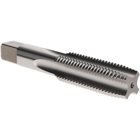 Straight Flute Tap, M22x2.5 Metric Coarse, 4 Flute, Plug Chamfer, High-Speed Steel, Bright/Uncoated Finish, 2-7/32" Thread Length, 4-11/16" OAL in Saudi Arabia