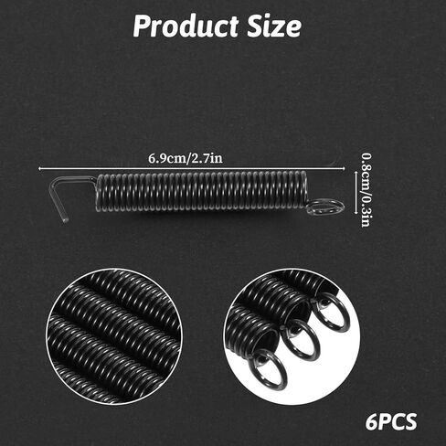 6 Pcs Stratocaster Tremolo Arm Tension Springs, Vintage Tremolo Tension Springs Electric Guitar Bridge Noiseless Spring Guitar Parts Electric in Saudi Arabia