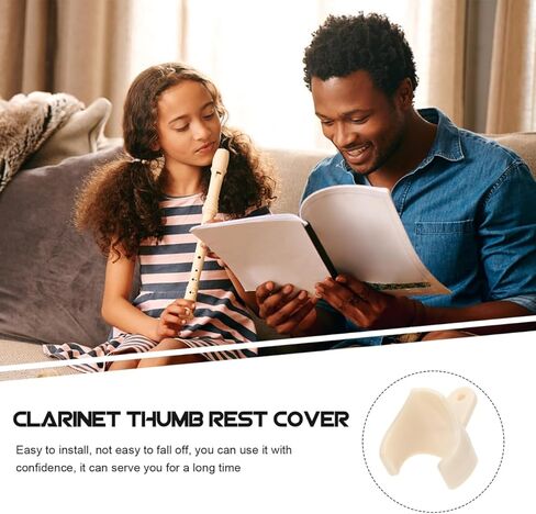 Healifty Clarinet Thumb Rest Cushions: 5Pcs Treble Recorder Flute Thumb Rest Covers Plastic Finger Support Protector Universal for Recorder Finger Holder Wind Instrument Accessories in Kuwait