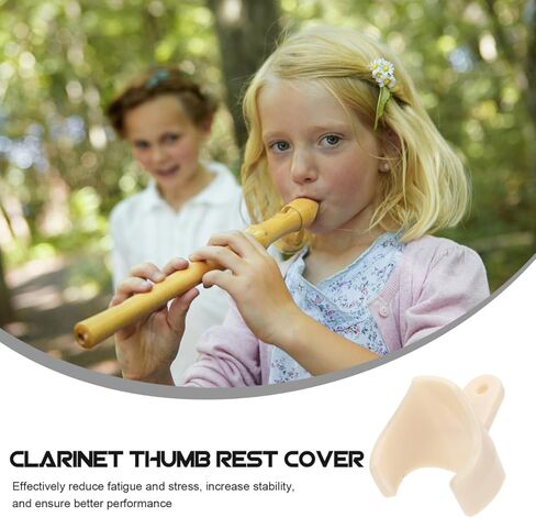 Healifty Clarinet Thumb Rest Cushions: 5Pcs Treble Recorder Flute Thumb Rest Covers Plastic Finger Support Protector Universal for Recorder Finger Holder Wind Instrument Accessories in Kuwait