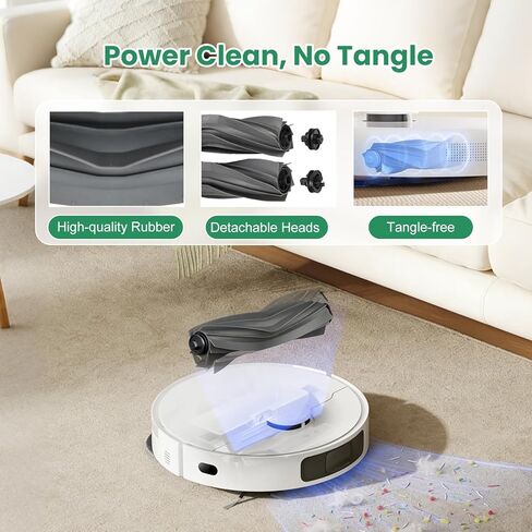 34Pcs Accessories Kit for Dreame L40 Ultra/ X40 Ultra/ X40 Master/Mova P10/ P50 Pro Ultra Robot Vacuum&Mop, 2Rubber Brush, 8Dust Bags, 8Filters, 8Mop Pads, 6Side Brushes, 1Clean Brush, 1Screwdriver in Kuwait