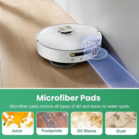 34Pcs Accessories Kit for Dreame L40 Ultra/ X40 Ultra/ X40 Master/Mova P10/ P50 Pro Ultra Robot Vacuum&Mop, 2Rubber Brush, 8Dust Bags, 8Filters, 8Mop Pads, 6Side Brushes, 1Clean Brush, 1Screwdriver in Kuwait