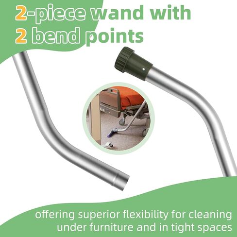 1.5" Vacuum Wand Replacement for ProTeam Backpack Vacuum - Vacuum Cleaner Attachment for Pro Team Parts # 101338 2-Piece, 2-Bend Aluminum Wand with Button Lock - 56-inch Long, 1 1/2-inch Diameter in Kuwait