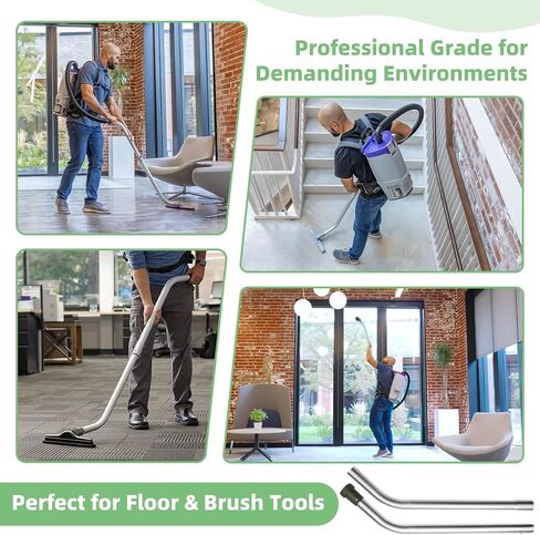 1.5" Vacuum Wand Replacement for ProTeam Backpack Vacuum - Vacuum Cleaner Attachment for Pro Team Parts # 101338 2-Piece, 2-Bend Aluminum Wand with Button Lock - 56-inch Long, 1 1/2-inch Diameter in Kuwait