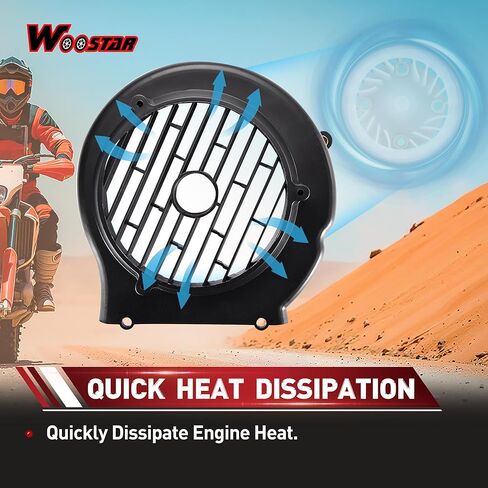 WOOSTAR مدير الهواء غطاء مروحة التبريد الجمعية استبدال ل GY6 125cc 150cc ATV رباعية 4 ويلر الذهاب كارت الدراجة سكوتر in Kuwait