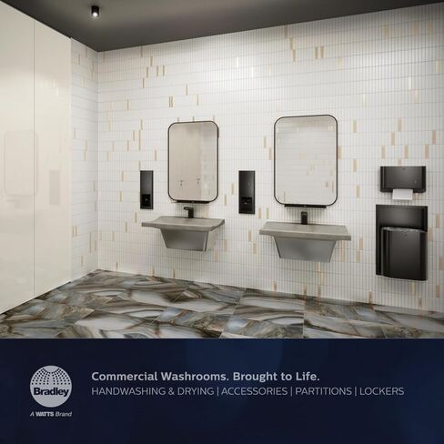 Bradley Surface-Mounted Towel Dispenser, Red Low-Level Indicator, Easy to Refill, Advanced Weld Construction, Satin Finish, Stainless Steel, 2B1 in Saudi Arabia