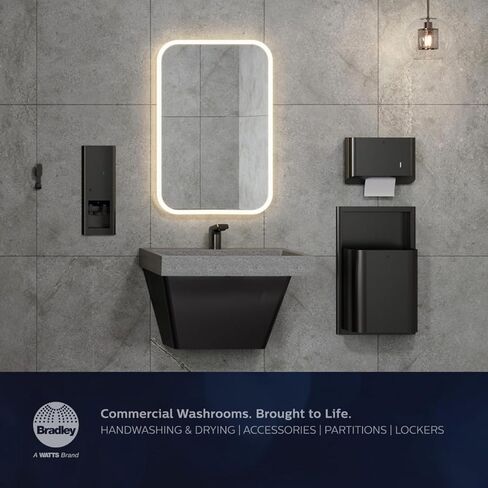 Bradley Surface-Mounted Towel Dispenser, Red Low-Level Indicator, Easy to Refill, Advanced Weld Construction, Satin Finish, Stainless Steel, 2B1 in Saudi Arabia