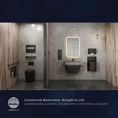 Bradley Surface-Mounted Towel Dispenser, Red Low-Level Indicator, Easy to Refill, Advanced Weld Construction, Satin Finish, Stainless Steel, 2B1 in Saudi Arabia