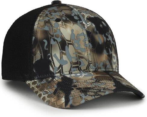 قبعة الصيد Kryptek Obskura Skyfall Camo - قبعة أداء متوسطة الحجم مع شبكة خلفية، خطاف وحلقة قابلة للتعديل، مقاس واحد in Saudi Arabia