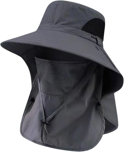 Fisherman's hat, Summer Sun Protection hat, Men's Hiking hat, Fishing face Neck Protection, Large Brimmed Sun Protection hat in Saudi Arabia