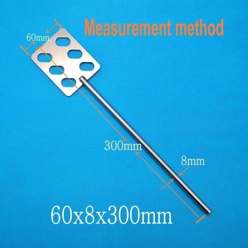 1pcs Stainless Steel Square Mixing Blade - 40mm, 50mm, 60mm, 80mm Impeller for Laboratory Agitation, Durable Rod Included (40x8x300mm) in Saudi Arabia