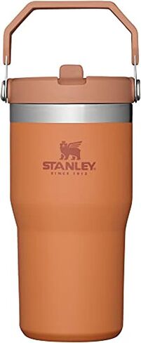 Stanley Iceflow 2.0 Flip Straw Tumbler مع مقبض 20 أوقية | تطور على الغطاء وقلب القش | زجاجة ماء مقاومة للتسرب | معزول الفولاذ المقاوم للصدأ | BPA خالية | رماد in Kuwait