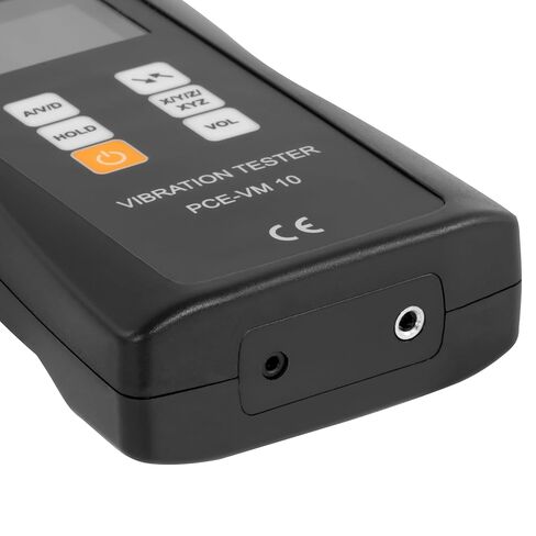 جهاز PCE Instruments PCE-VM 10 مقياس اهتزاز رقمي محمول لمراقبة الماكينة، ويقيس تسارع الاهتزاز والسرعة والإزاحة، إلى جانب تسجيل البيانات ووظائف تثبيت الذروة in Kuwait