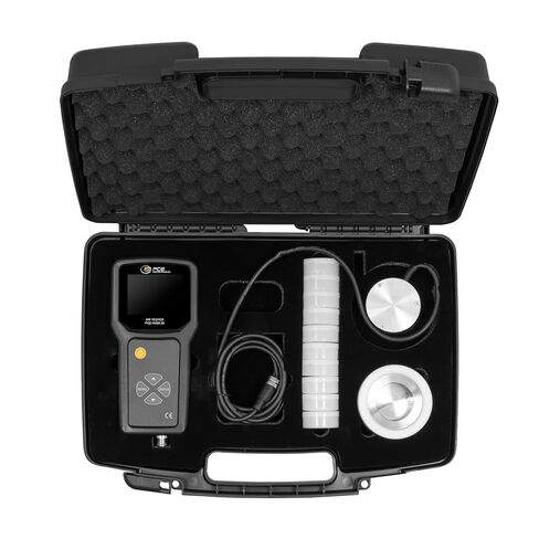 PCE Instruments PCE-WAM 20 مقياس سمك محمول بالموجات فوق الصوتية للمعادن والبلاستيك، يبلغ سمكه 1-300 مم بدقة عالية، ويتضمن وظائف الإضاءة الخلفية وحفظ البيانات in Kuwait