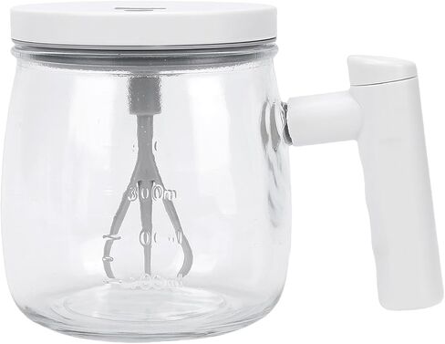 Focket Electric Mixing Mug, 400ml Magnetic Stirring System Automatic Stirring Cup, Rechargeable Glass Cup with USB Charging for Coffee Milk Protein Powder in Saudi Arabia