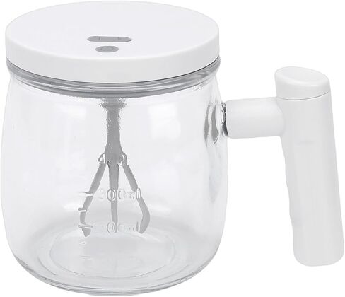 Focket Electric Mixing Mug, 400ml Magnetic Stirring System Automatic Stirring Cup, Rechargeable Glass Cup with USB Charging for Coffee Milk Protein Powder in Saudi Arabia