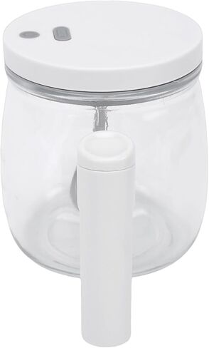 Focket Electric Mixing Mug, 400ml Magnetic Stirring System Automatic Stirring Cup, Rechargeable Glass Cup with USB Charging for Coffee Milk Protein Powder in Saudi Arabia