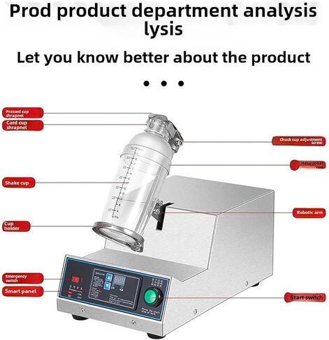 ماكينة خفق شاي الحليب الأوتوماتيكية، ماكينة خفق شاي الحليب الكهربائية مع ذراع آلي بكوب واحد، أكواب تتراوح من 350 إلى 700 مل، توقيت من 0 إلى 120 ثانية ومادة متينة من الفولاذ المقاوم للصدأ، لشاي الفقاعات والعصير in Kuwait