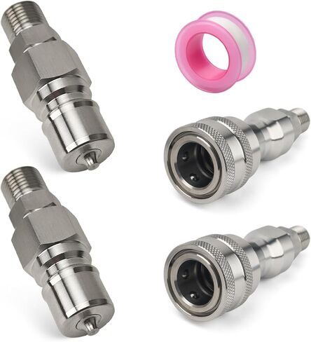 2Pcs M14-M16 Hydraulic Quick Coupling Adapter for Mini Excavator Hydraulic Hose Pipe Thread Connector Compatible with Most AGT Mini Excavators Well with M16 Ports in Kuwait