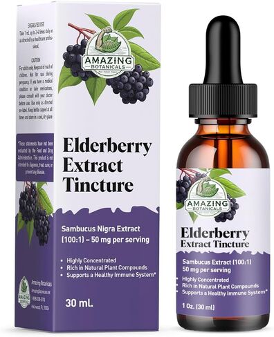 Elderberry Extract 15,000mg Strength Tincture - Organic Immune Support & Wellness Supplement | Elderberry Syrup Organic | 30ml/1oz in Kuwait