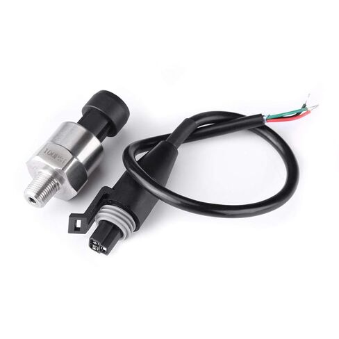 Pressure Transducer Sensor, 100 PSI, 1/8 NPT Thread, Stainless Steel, for Oil Fuel Air Water (100 PSI) in Kuwait