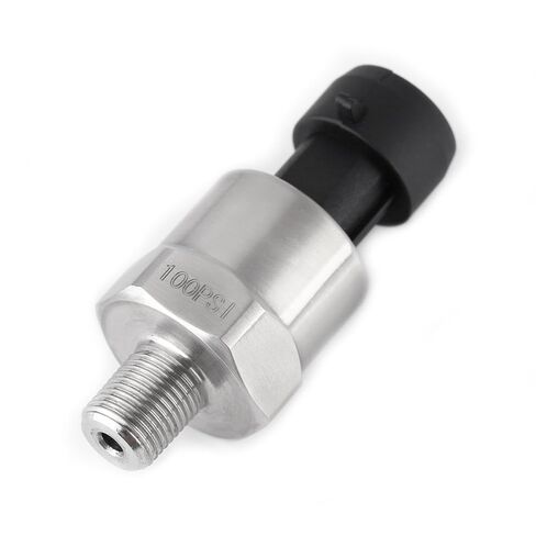 Pressure Transducer Sensor, 100 PSI, 1/8 NPT Thread, Stainless Steel, for Oil Fuel Air Water (100 PSI) in Kuwait