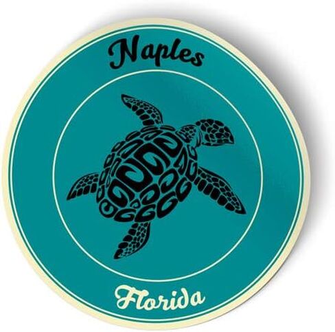 Squiddy Naples Florida - ملصق من الفينيل للهاتف والكمبيوتر المحمول وزجاجة المياه (ارتفاع 2.5 بوصة) in Saudi Arabia