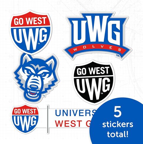 ملصق صبار الصحراء جامعة غرب جورجيا الذئاب UWG شارات الفينيل زجاجة مياه للكمبيوتر المحمول سجل قصاصات السيارة T2 (النوع 2-2) in Saudi Arabia
