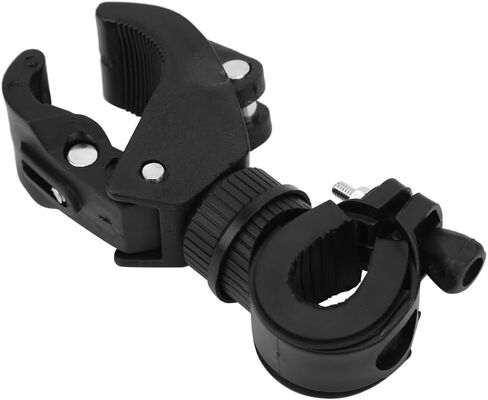 2Pcs Bike Light Mount Holder 360° Rotatable Flashlight Mounting Bracket for Cycling, Universal Clamp for Mountain Bikes, LED Lights, Black(Black) in Saudi Arabia