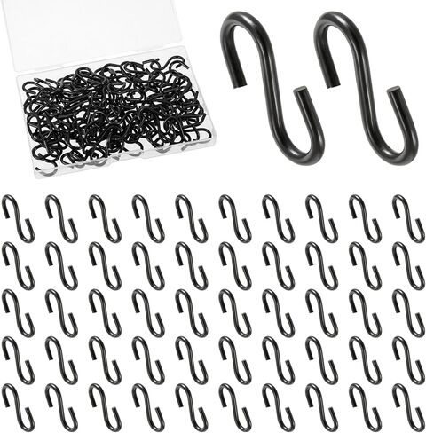 100 pcs سنانير صغيرة s للتعليق ، 1 بوصة S- خطافات على شكل الفولاذ المقاوم للصدأ مصغرة S -hook mini s على شكل خطاف سلك زخرفة عيد الميلاد لحرف DIY ، المجوهرات ، سلاسل المفاتيح in Saudi Arabia