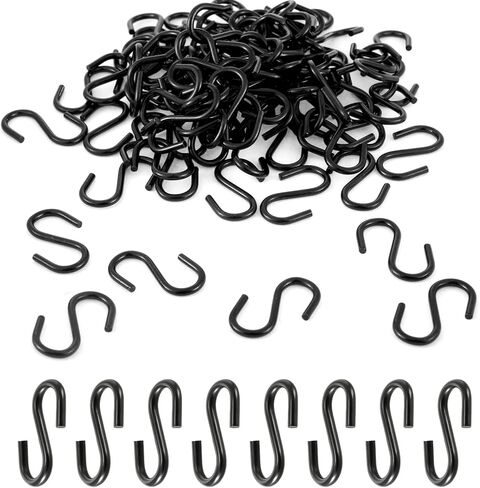 100 pcs سنانير صغيرة s للتعليق ، 1 بوصة S- خطافات على شكل الفولاذ المقاوم للصدأ مصغرة S -hook mini s على شكل خطاف سلك زخرفة عيد الميلاد لحرف DIY ، المجوهرات ، سلاسل المفاتيح in Saudi Arabia